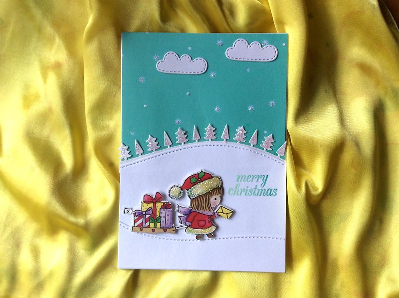 Christmas Card / Christmas gift / Christmas Cards / Christmas exchange gift cards - Cards & Postcards - Paper White