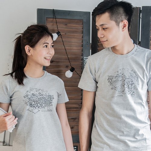 Clear product [Reading you very seriously] Couple suit/short-sleeved T-shirt