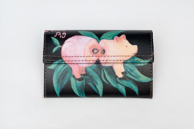 1983ER small parcel - painting series peach pig - Wallets - Paper Pink