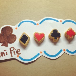 ~~mini new arrivals~~poker earrings set (a set of 4) (can be changed to the Clip-On type) ((randomly send a mysterious gift for over 600))