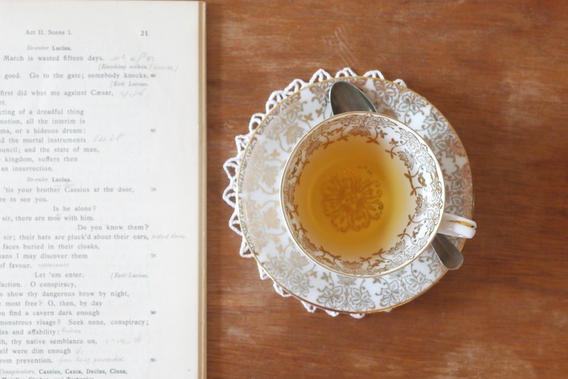 復古 vintage 茶組 - 茶壺/茶杯/茶具 - 其他材質 金色