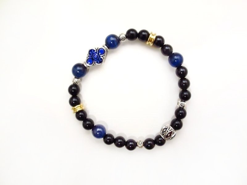 Antique single product _ enamel festoon - Bracelets - Other Materials Blue