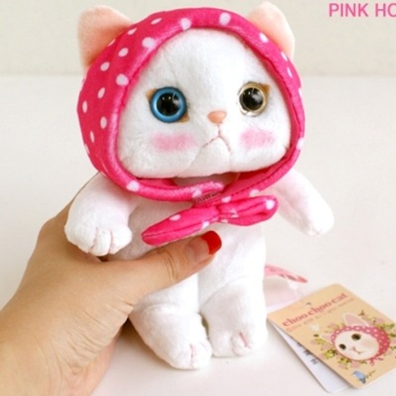 Jetoy,Choo choo甜蜜貓娃娃(14cm)_Pink hood (J1504401) - 公仔模型 - 其他材質 多色