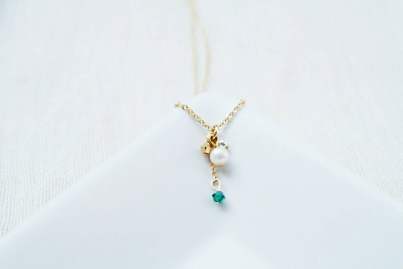 "Birthday Crystal" u exclusive birthday drape fine crystal clavicle chain - Collar Necklaces - Gemstone 