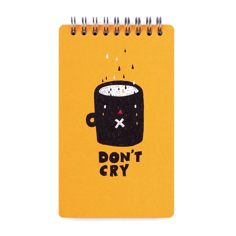 Illustration laptop / do not cry cup - สมุดบันทึก/สมุดปฏิทิน - กระดาษ สีส้ม