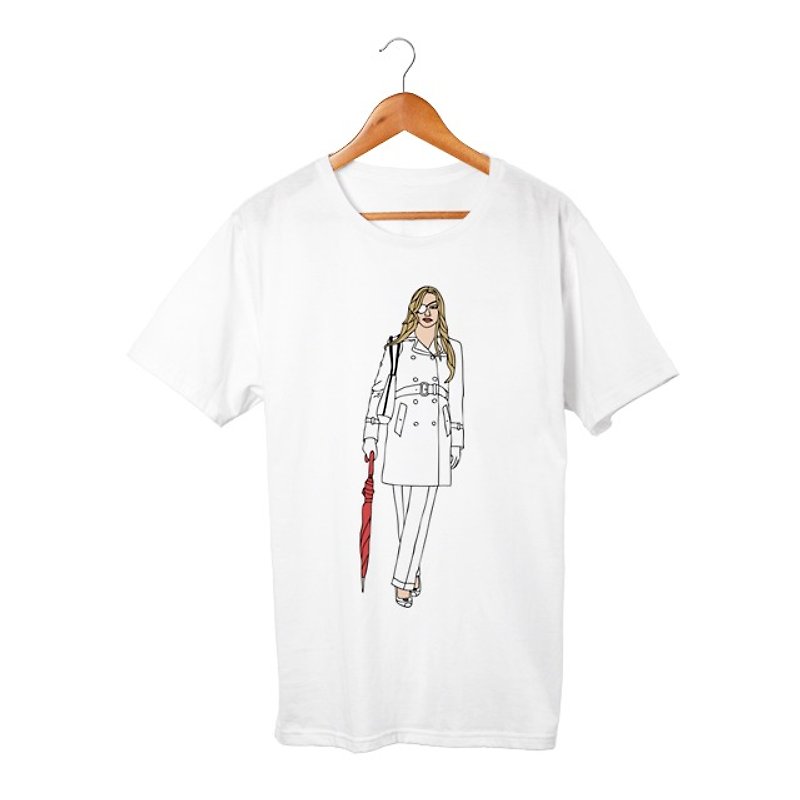 California Mountain Snake T-shirt - เสื้อยืดผู้หญิง - ผ้าฝ้าย/ผ้าลินิน ขาว