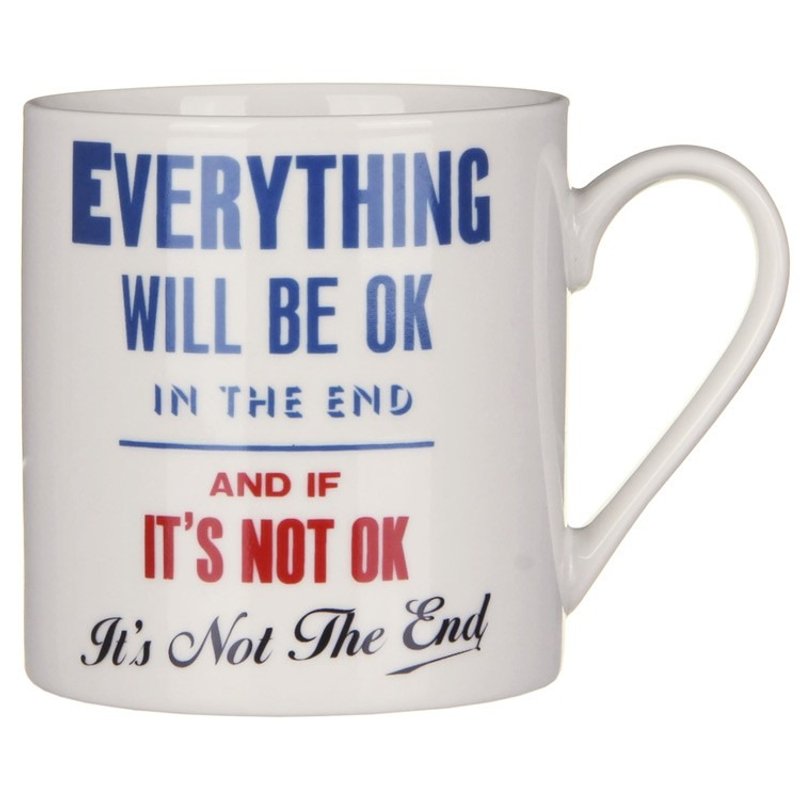 SUSS- British imports Wild & amp; Wolf ceramics industry retro style " everything OK " mug -400ml spot free transport - แก้วมัค/แก้วกาแฟ - วัสดุอื่นๆ ขาว