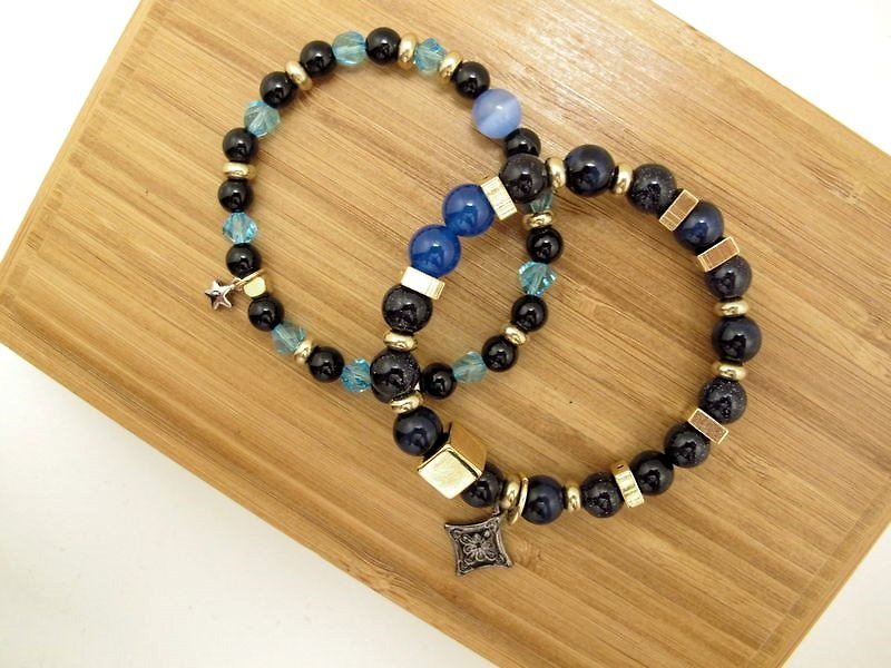 Warm heart from the Bluestar ore bracelet - Bracelets - Gemstone Blue