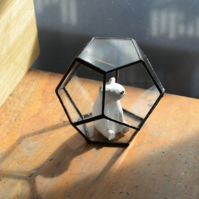 Hand-made greenhouse glass pentagonal dodecahedron GreenHouse Collection / Show - ตกแต่งต้นไม้ - แก้ว ขาว