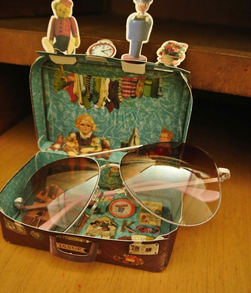 【 T - C 】 Vintage 太陽眼鏡  Sunglasses＊古著風格＊ 父親節 情人節 生日禮物 - Glasses & Frames - Other Metals 