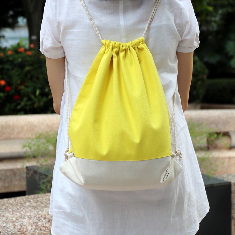 After the beam port backpack Silverbreeze ~ ~ Rainbow Series (Yellow) (B24) - Drawstring Bags - Other Materials Yellow