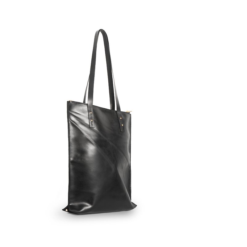 28. Hand-stitched leather simple shoulder bag - กระเป๋าแมสเซนเจอร์ - หนังแท้ 