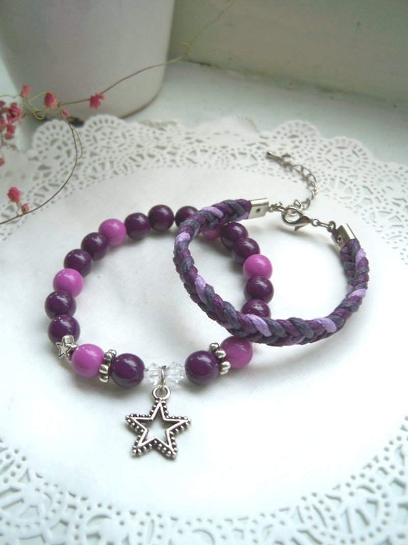 Star Xiangxi bracelet - purple -2 article - สร้อยข้อมือ - วัสดุอื่นๆ สีม่วง