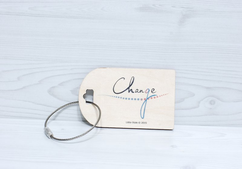 [Luggage Tag]Change&Chance - Luggage Tags - Wood White