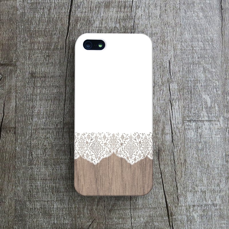 OneLittleForest - Original Mobile Case - iPhone 5, iPhone 5c, iPhone 4- lace stitching - Phone Cases - Plastic White