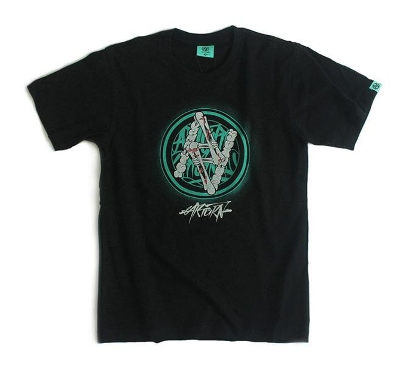 Arturn / Skull Logo Tee - 男 T 恤 - 棉．麻 黑色