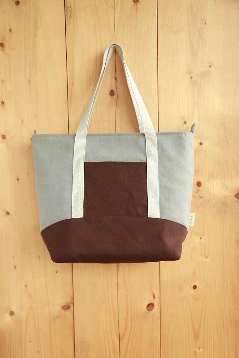 [Early spring shoulder bag] washed canvas coffee - Messenger Bags & Sling Bags - Other Materials Brown
