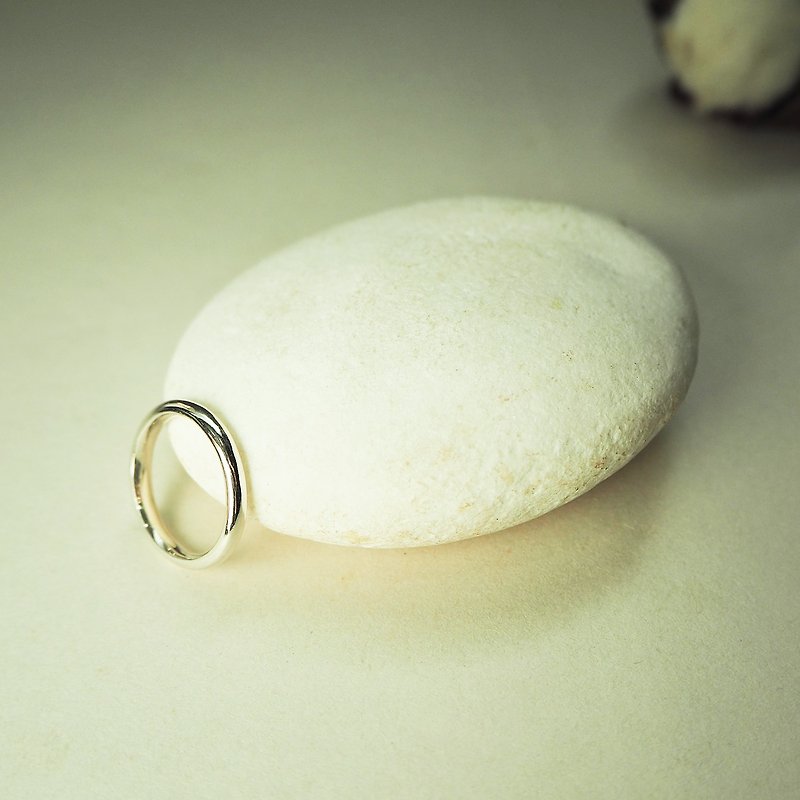 eternal f ring | mittag jewelry | handmade and made in Taiwan - แหวนคู่ - เงิน สีเงิน