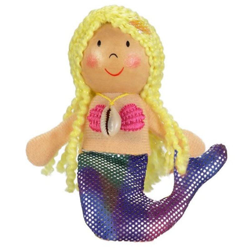 でもおもちゃを創造創造指をプレイ金髪の人魚【英国フィエスタは+手を移動します] - 知育玩具・ぬいぐるみ - 紙 イエロー