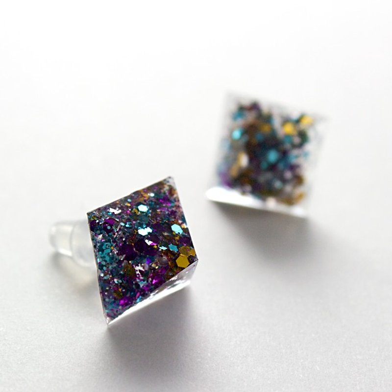 Pyramid earrings (disco) - Earrings & Clip-ons - Other Materials Multicolor