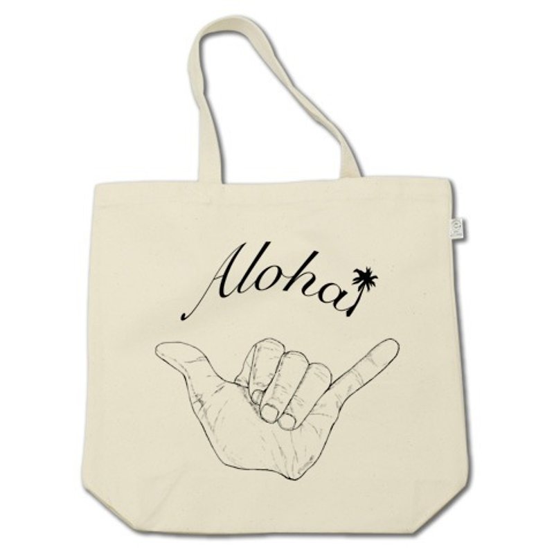 Aloha2 (tote bag) - กระเป๋าถือ - วัสดุอื่นๆ สีทอง