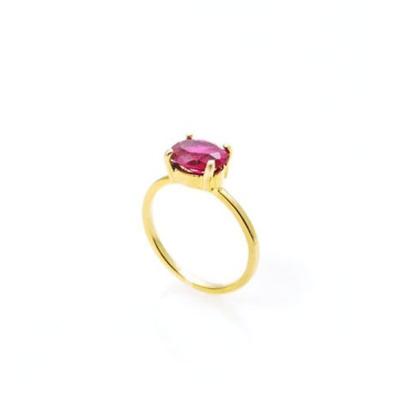 【nichée h.】夏露蕾特 紅寶石戒指 - 戒指 - 其他金屬 多色