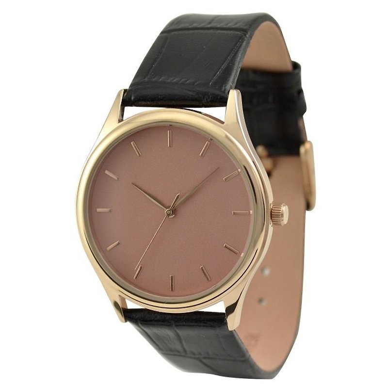 Rose Gold Watch with rose gold indexes in rose gold face - นาฬิกาผู้หญิง - โลหะ 