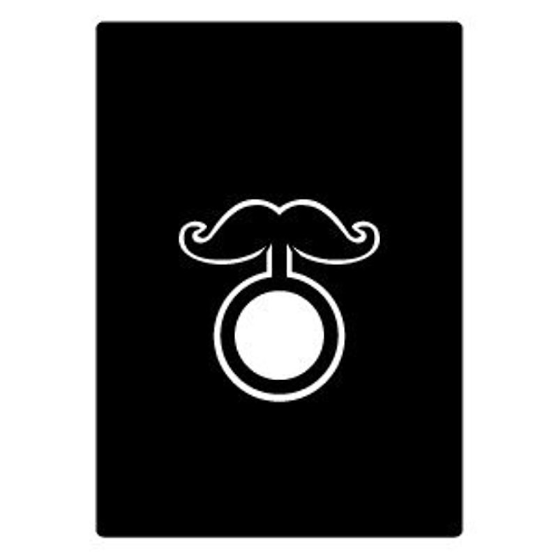 リングカード - 口ひげ - カード・はがき - その他の素材 ブラック