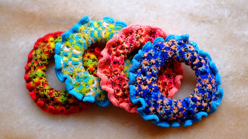 甜甜圈 泡泡系列 4個一組 - 髮夾/髮飾 - 其他材質 多色