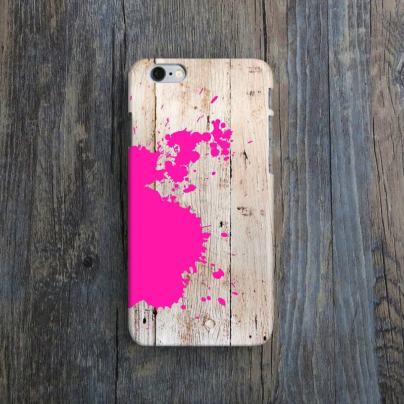 OneLittleForest - 原創手機保護殼- iPhone 6, iPhone 6 plus- 熒光潑墨 - 手機殼/手機套 - 塑膠 粉紅色