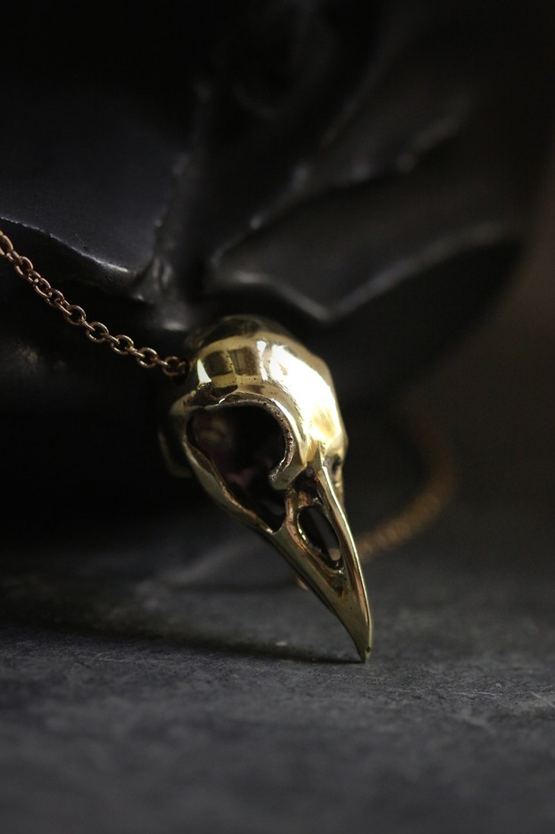 Raven Skull Necklace by Defy. - 項鍊 - 其他金屬 
