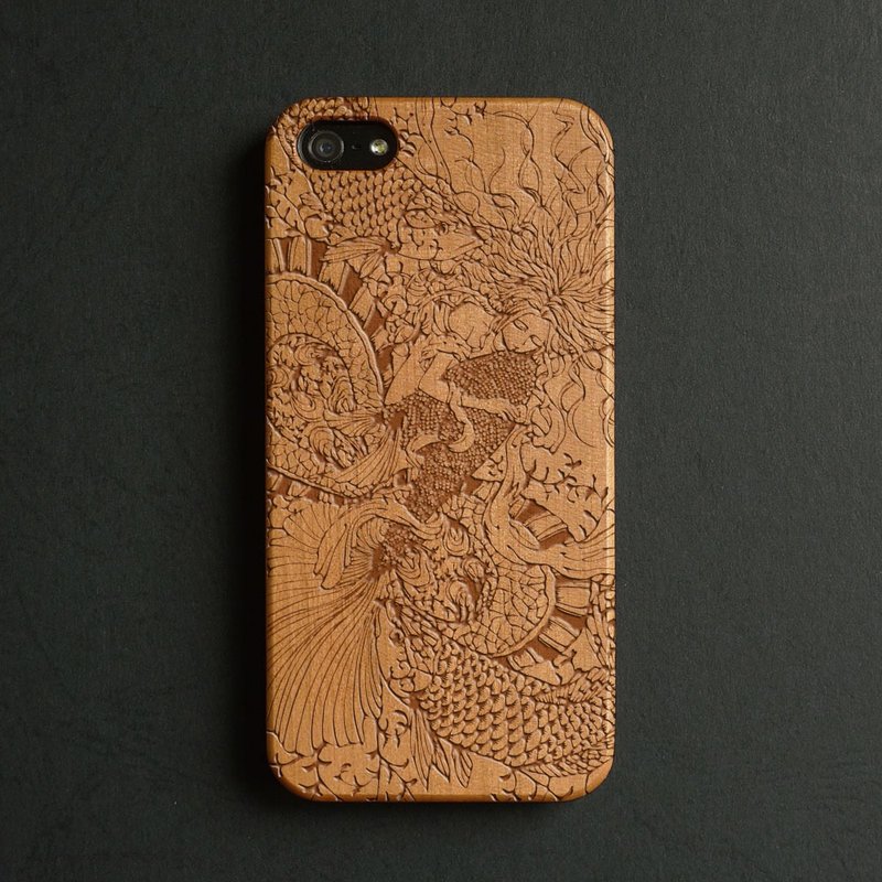 客製化真木雕刻 iPhone 7 / 7 Plus / 6 / 6s / iPhone 6 Plus / iPhone 6s Plus手機殼  032 美人魚 - 手機殼/手機套 - 木頭 多色