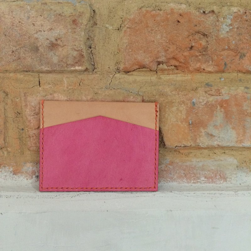cottontail // handmade leather 4-slot cardholder - Wallets - Genuine Leather Pink