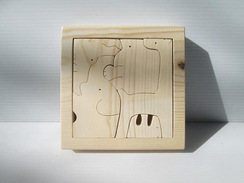 動物パズル　(はじめてのどうぶつえん) Japan postage 164yen - 知育玩具・ぬいぐるみ - 木製 カーキ