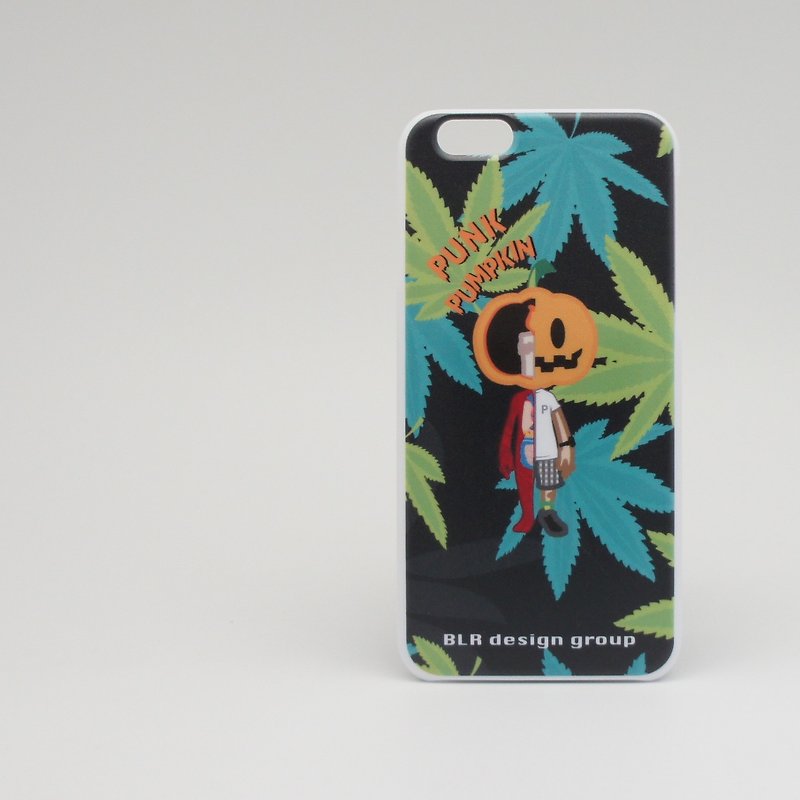 BLR iPhone5/5s/6/6Plus phone case [ Marijuana pumpkin ] - เคส/ซองมือถือ - พลาสติก สีดำ
