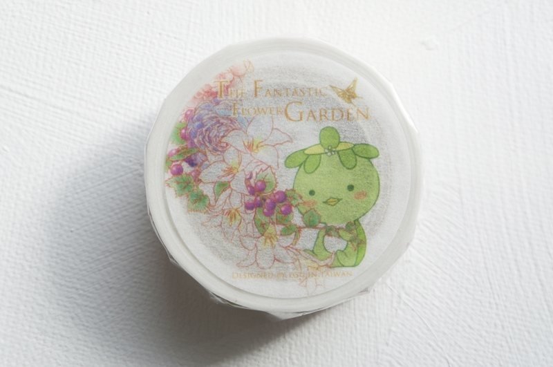 EGG燙金夢幻花園紙膠帶 - 紙膠帶/和紙/PET - 紙 