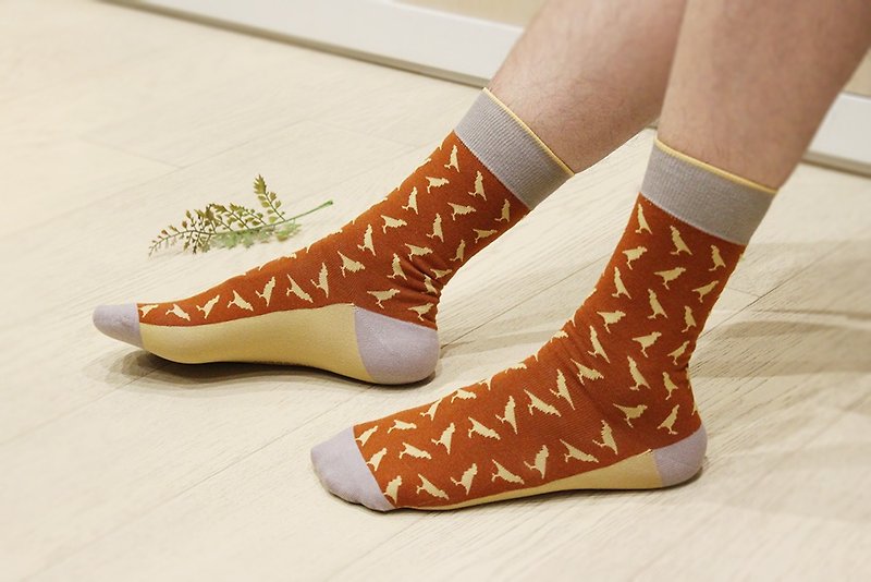 Printed stockings / starling / arboretum - ถุงเท้า - วัสดุอื่นๆ 