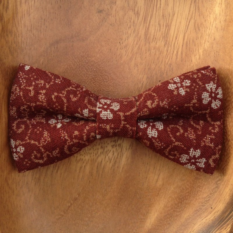 Independent design and wind series tie Bow Tie No. 012 - เนคไท/ที่หนีบเนคไท - วัสดุอื่นๆ สีแดง