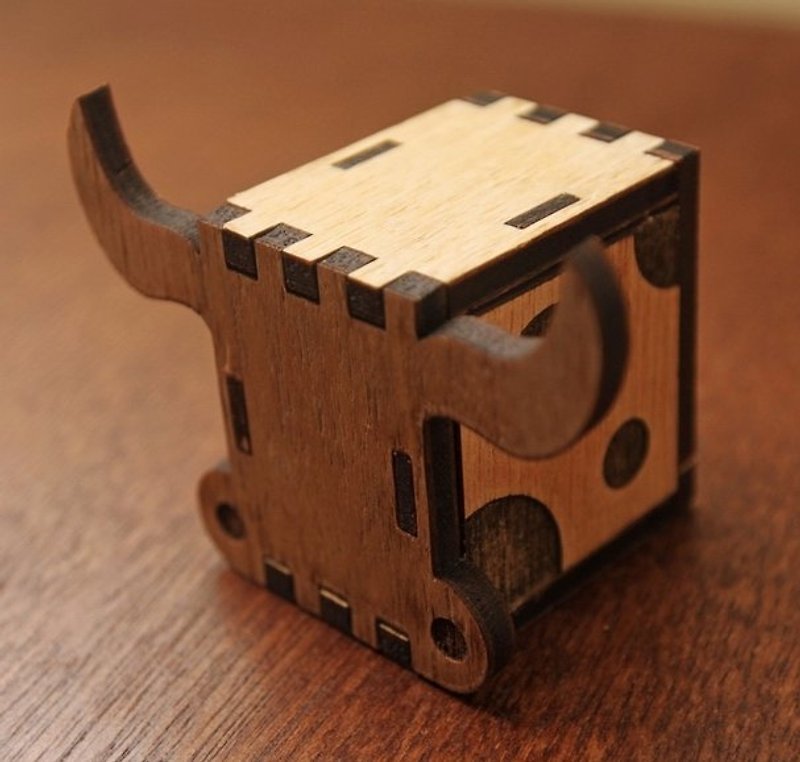 敲敲木-動物音樂盒(牛)-DIY - 木工/竹藝/紙雕 - 木頭 咖啡色