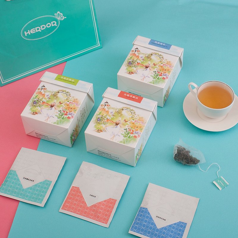 【88折】3盒組合無咖啡因茶 / 國寶茶+蕎麥茶+橙花甘菊 - 茶葉/漢方茶/水果茶 - 其他材質 橘色