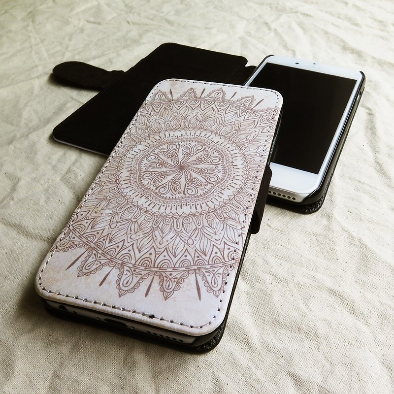 Original Mehendhi, - Designer,iPhone Wallet,Pattern iPhone wallet - Phone Cases - Other Materials Brown
