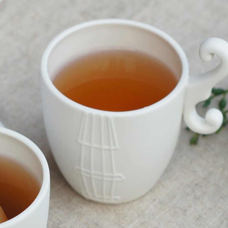 好合苑 提琴上弦馬克杯-白色 - 茶具/茶杯 - 其他材質 