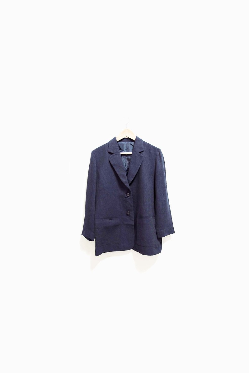 [Wahr] fine lines Blazer - เสื้อแจ็คเก็ต - วัสดุอื่นๆ สีน้ำเงิน