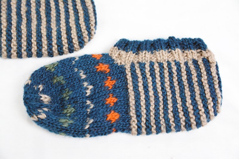 Wool socks hand sets _ blue _ fair trade - อื่นๆ - วัสดุอื่นๆ สีน้ำเงิน