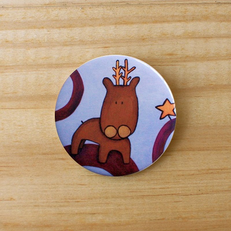 Pins | Christmas elk - Brooches - Other Materials Purple