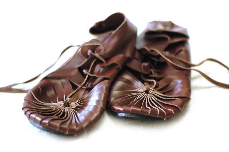 手工真皮平底鞋 {23-24cm深紅咖啡} - Women's Casual Shoes - Genuine Leather Brown