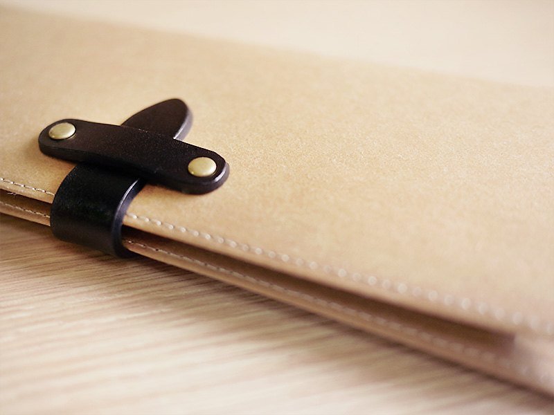 [Mother's Day] Washed kraft paper long folder/wallet/wallet/coin purse. primary color - กระเป๋าสตางค์ - วัสดุอื่นๆ สีทอง