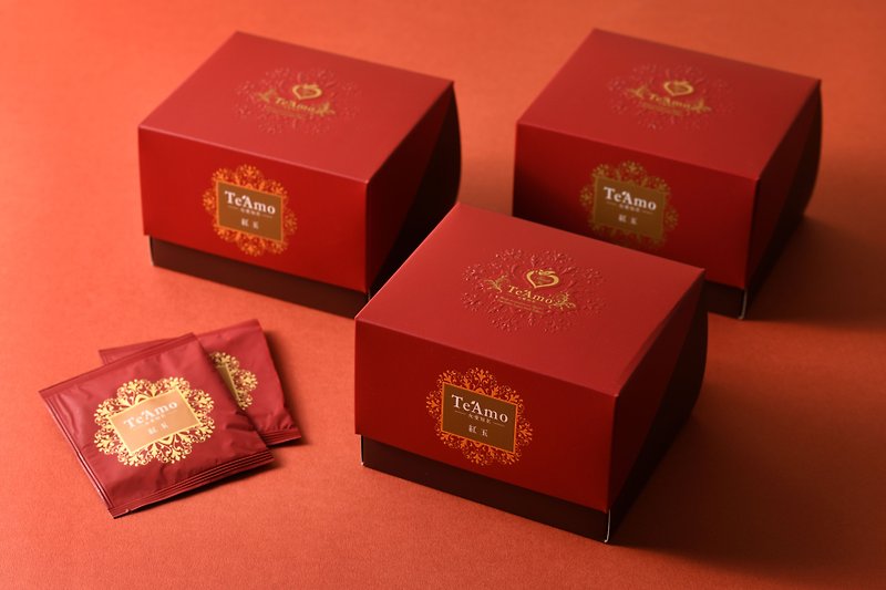 【Te'Amo Black Tea Store】Tea Bag Box Series-Ruby-Taiwan Tea No. 18 (15 pieces) - ชา - วัสดุอื่นๆ สีแดง