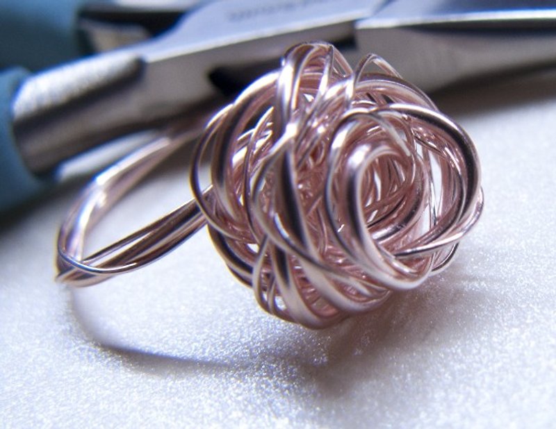 Metal- hand-made spiral Rose Gold flower ring | US Circuit, 2-6 single place under | - Rose Gold(handmade gift boxes jewelry rings US imports of metal wire.....) - General Rings - Other Metals Gold