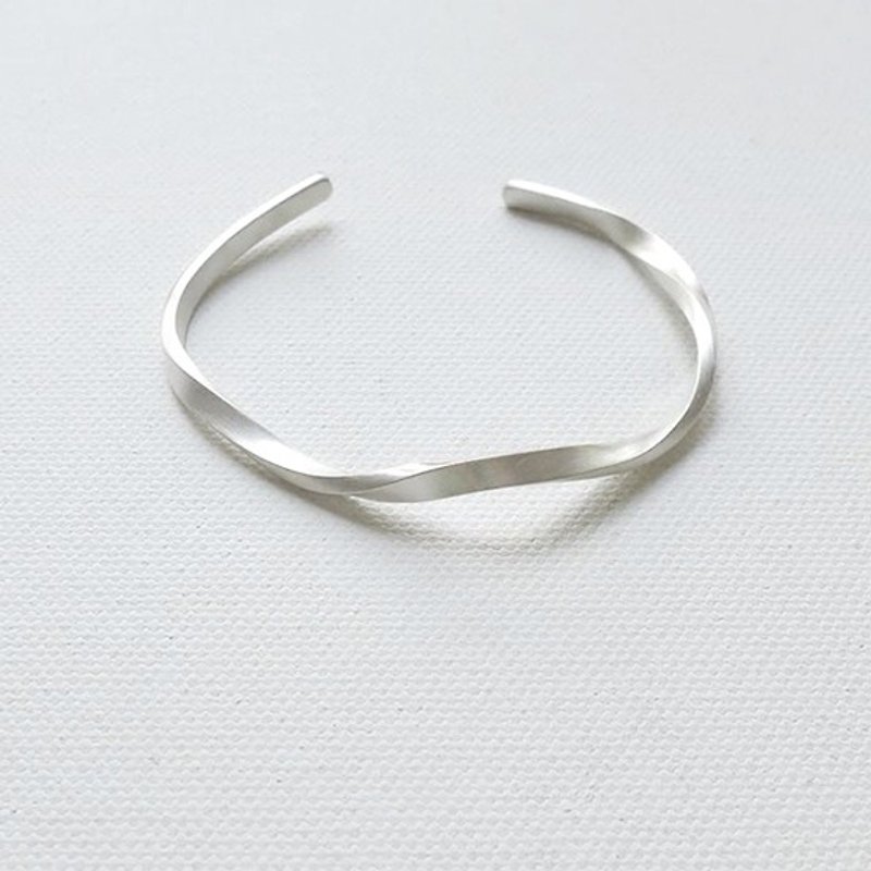 浪 純銀手鐲 - 手鍊/手環 - 其他金屬 白色